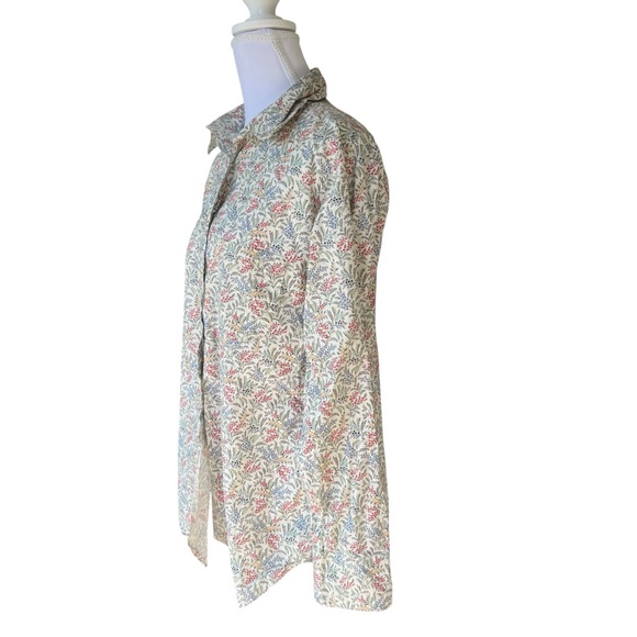 Ann Mashburn Floral Button Ip Cotton Shirt - Picture 3 of 9